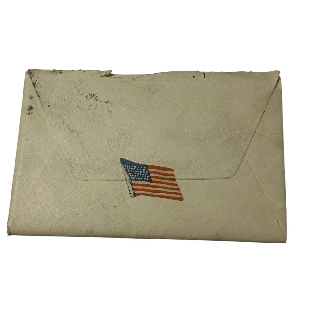 Antique 1910's Postal History WWI Original Military Soldier's Romantic Letter